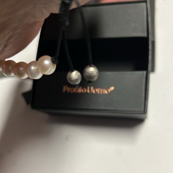 Pronto Uomo White Pearl Bracelet New! - Picture 6 of 10